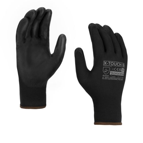 PU-COATED PROTECTIVE GLOVES X-TOUCH BLACK X-TOUCH BLACK 6