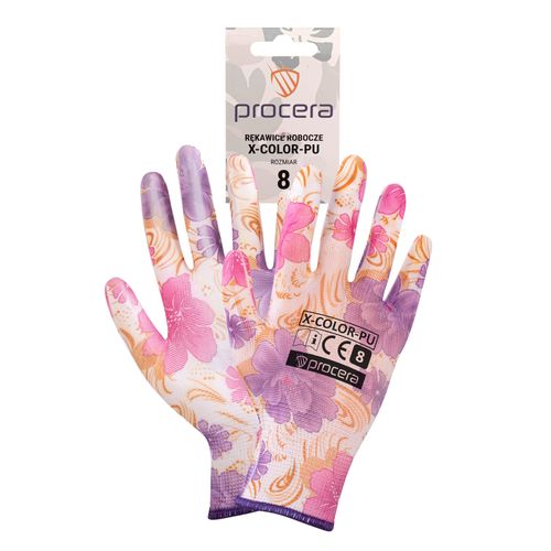 PU-COATED PROTECTIVE GLOVES X-COLOR-PU SIZE 8 X-COLOR-PU 8