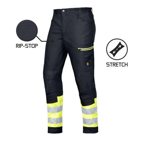 MEGAWORK RIP-STOP STRETCH BLACK WAIST PANTS MEGAWORK B SP 46