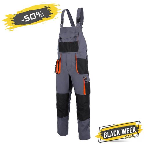 PROMAN STRETCH 250 DUNGAREES GREY+ORANGE PROMAN STRETCH 250 SO SO 48