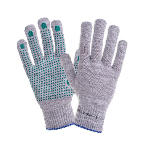 COTTON-POLYESTER PROTECTIVE GLOVES WITH X-GREY PLUS DOTTING X-GREY PLUS 7