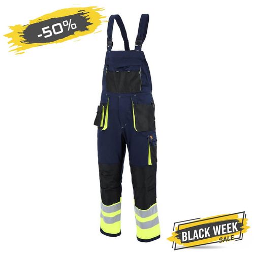 PROMAN STRETCH 250 NAVY BLUE+HV DUNGAREES PROMAN STRETCH 250 SO G HV 48